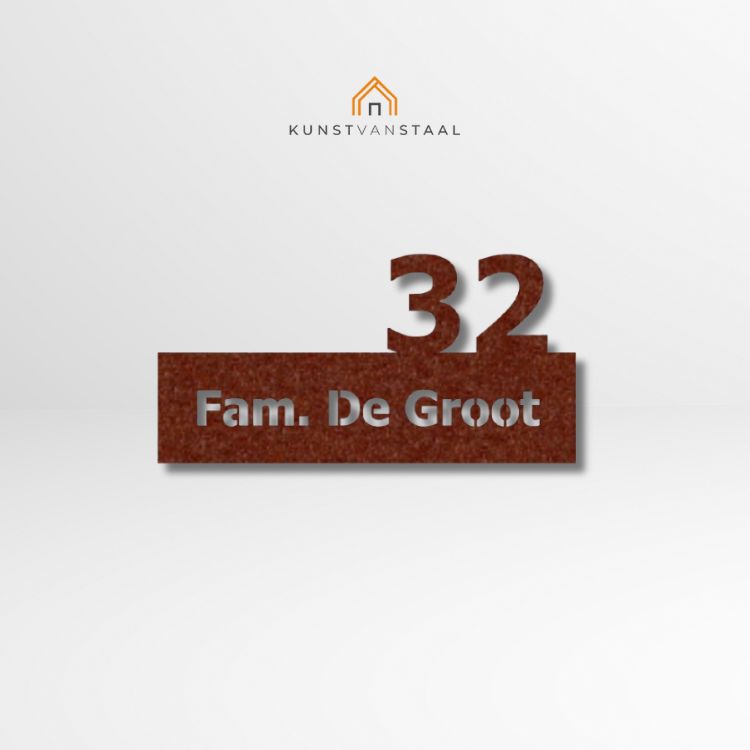 Cortenstaal naambord Skyline - 1