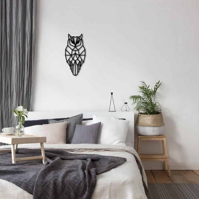 Metalen wanddecoratie "Geometrische Uil" - 2