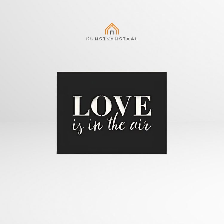 Metalen Magie 'Love is in the air' Wandplaat - 1