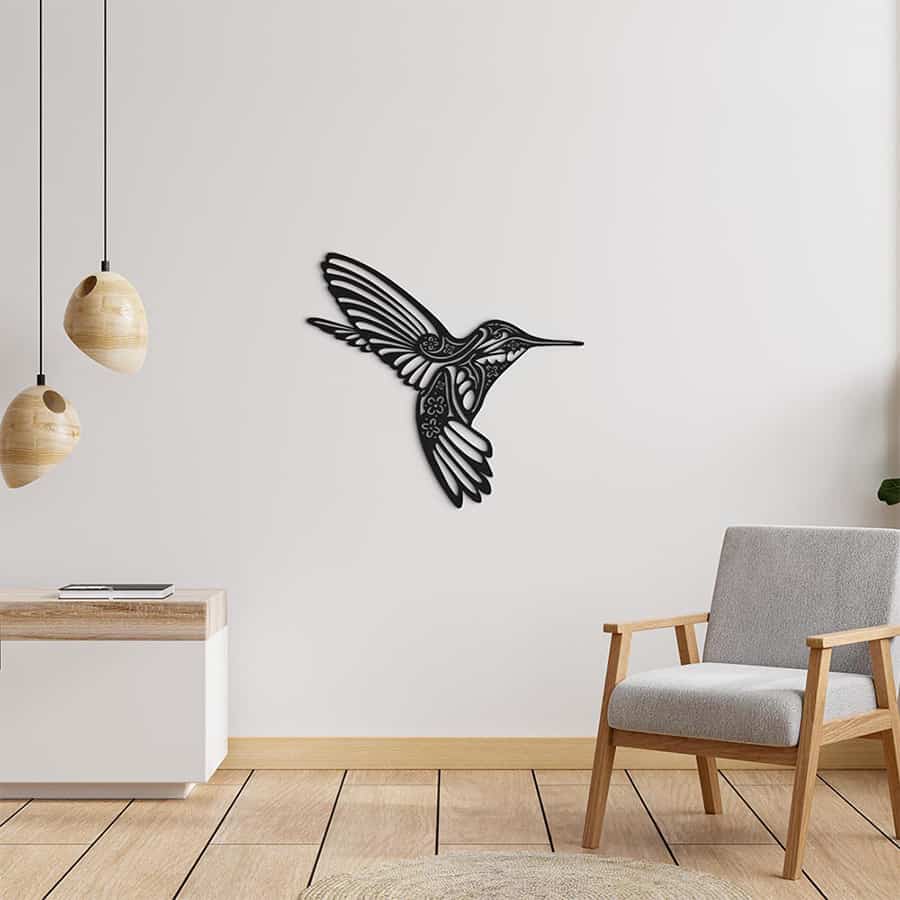 Metalen wanddecoratie "Kolibrie" - 2