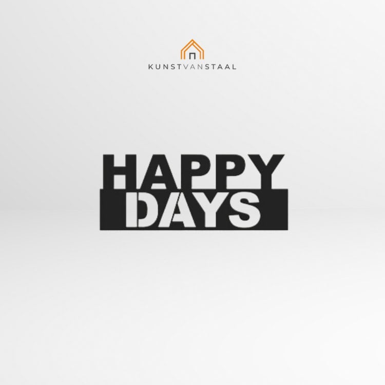 Metalen letters 'Happy Days' - 1