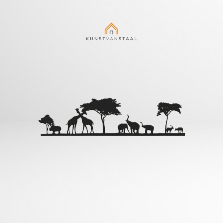 Metalen wanddecoratie "Safari" - 1