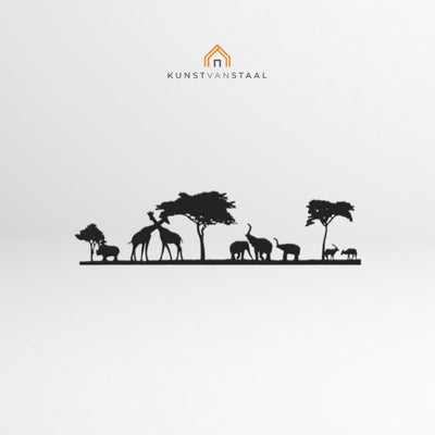 Metalen wanddecoratie "Safari" - 1