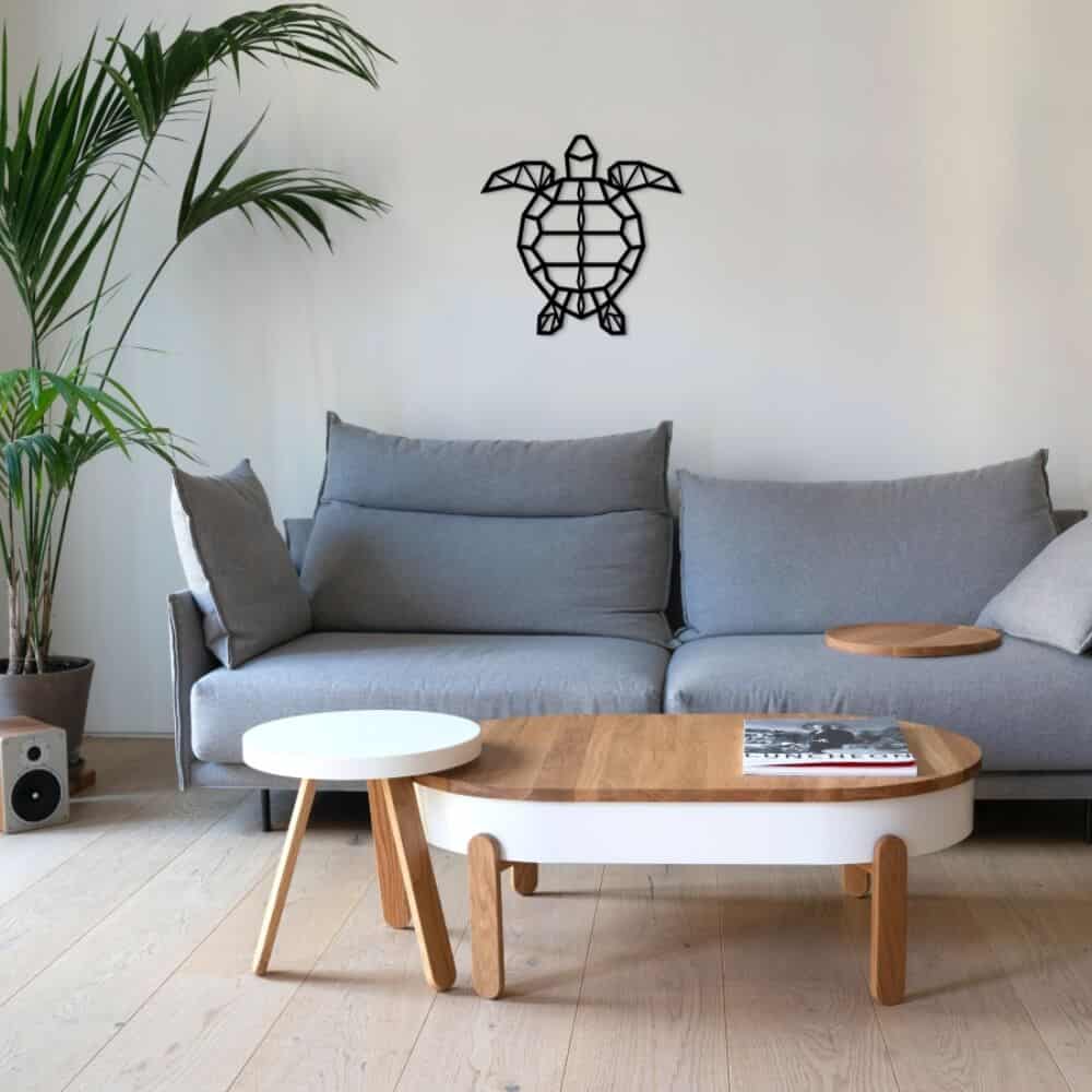 Metalen wanddecoratie "Geometrische Schildpad" - 2