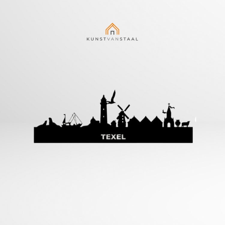 Metalen wanddecoratie "Texel" - 1