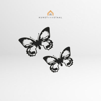Metalen Vlinder 'Charlotte' (set 2 stuks) - 1