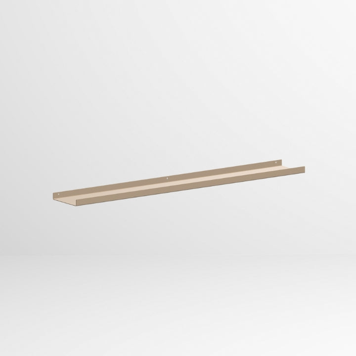 Grijsbeige metalen wandplank 100×15 cm