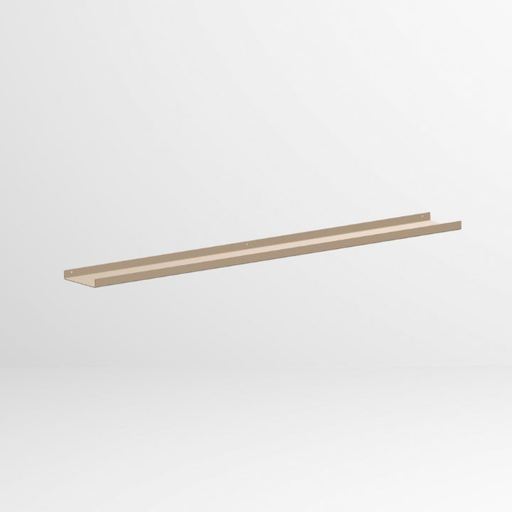 Grijsbeige metalen wandplank 120×15 cm