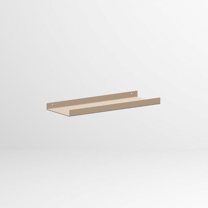 Grijsbeige metalen wandplank 40×15 cm