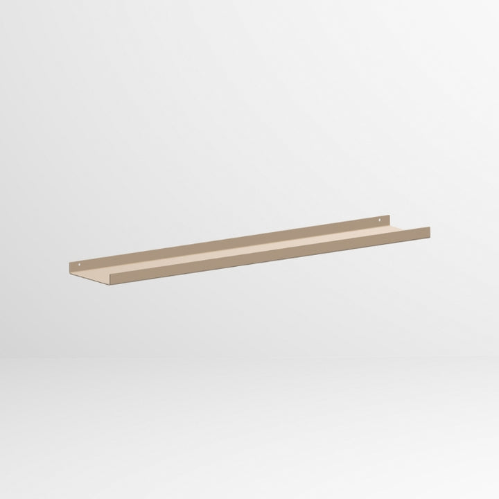 Grijsbeige metalen wandplank 80×15 cm