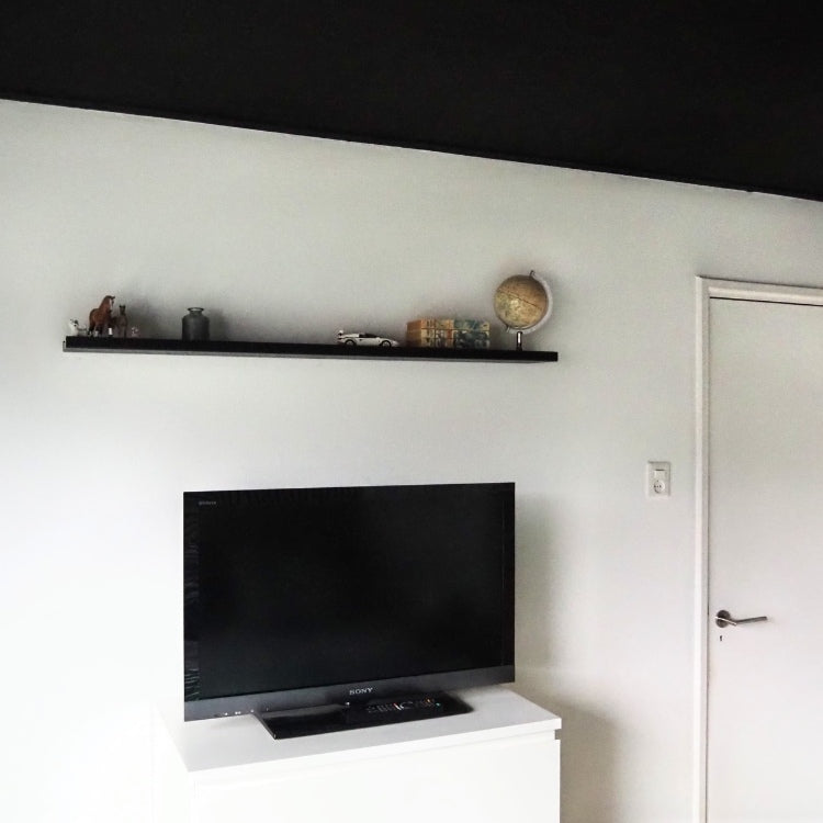 Zwevende wandplank zwart - 5