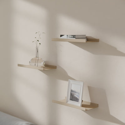 Zwevende wandplank beige - 1