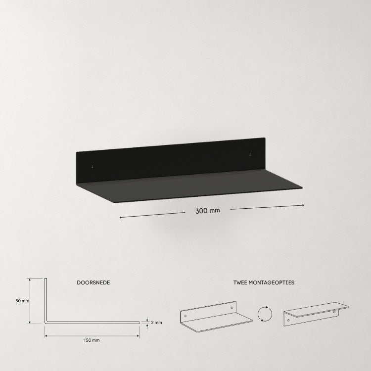 Metalen wandplank "Axis" - 29