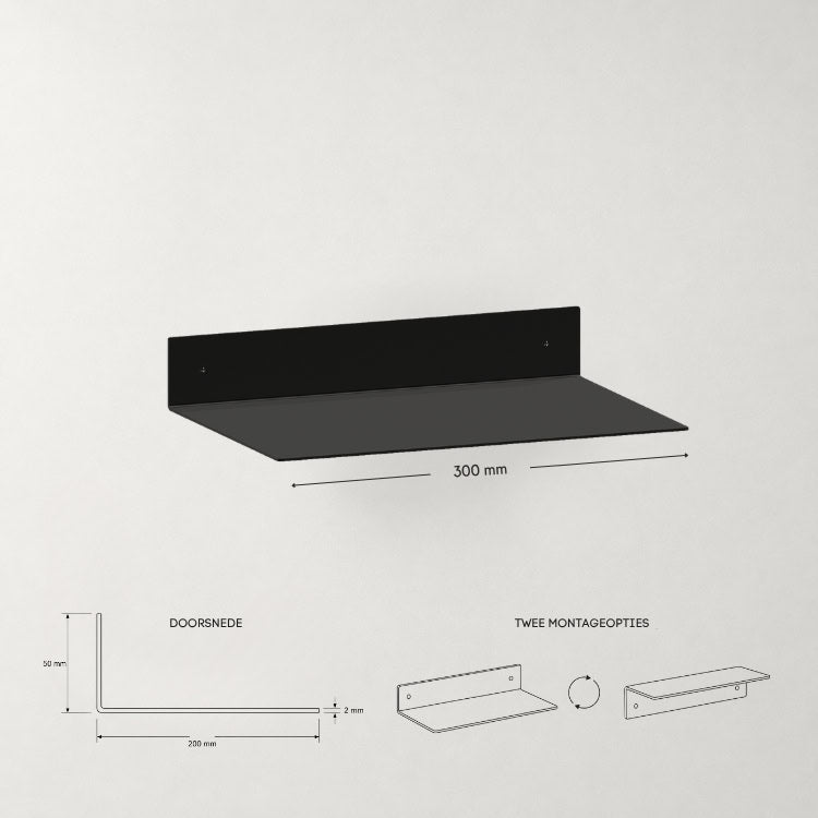 Wandplank 20 cm diep - 13