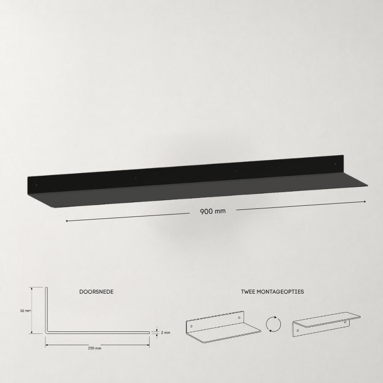 Wandplank 20 cm diep - 11