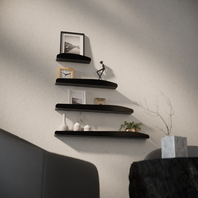 Organische wandplank Tide collectie van 45 t/m 120 cm