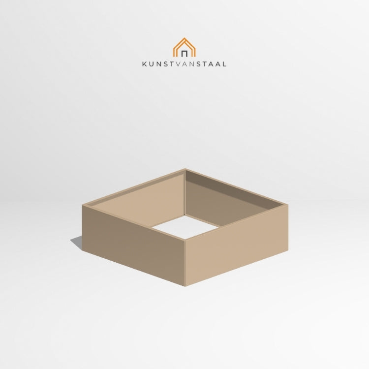Plantenbak Grijsbeige 120 x 120 x 40 cm - 1