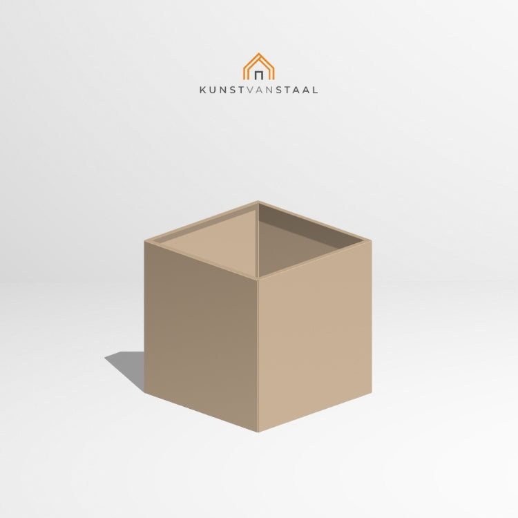 Plantenbak Grijsbeige 80 x 80 x 80 cm - 1