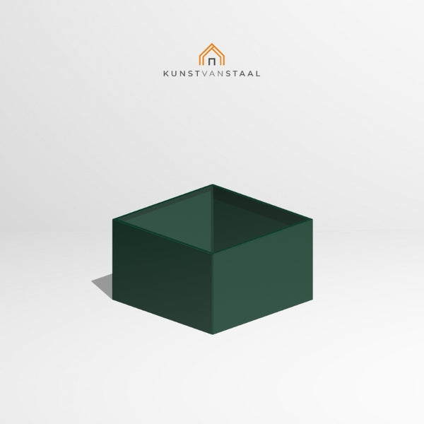 Groene plantenbak van 100×100×60 cm voor middelhoge beplanting