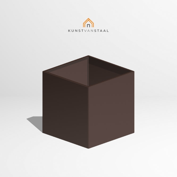 Plantenbak Bruin 100 x 100 x 100 cm - 1