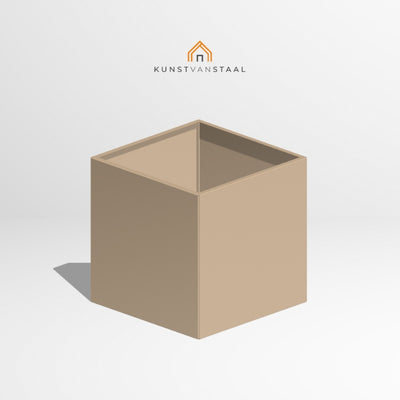 Plantenbak Grijsbeige 100 x 100 x 100 cm - 1