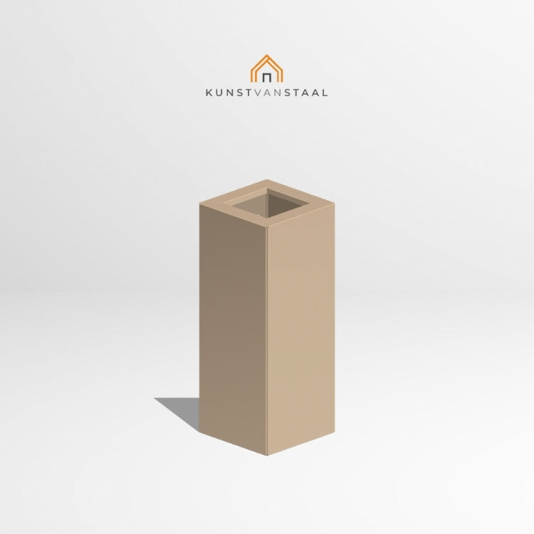 Plantenbak Grijsbeige hoog 40 x 40 x 100 cm - 1