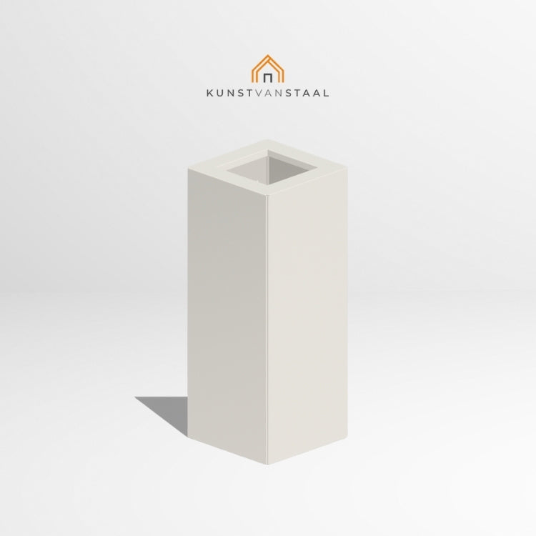 Plantenbak Wit hoog 60 x 60 x 150 cm - 1