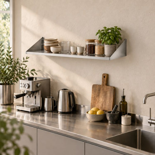 RVS Wandplank 100 x 20 cm