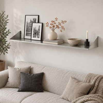 RVS Wandplank 120 x 20 cm - 1