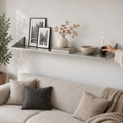 RVS Wandplank 120 x 20 cm - 2