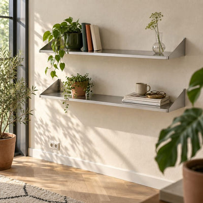 RVS Wandplank 120 x 30 cm - 1