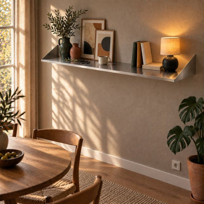 RVS Wandplank 140 x 30 cm - 1