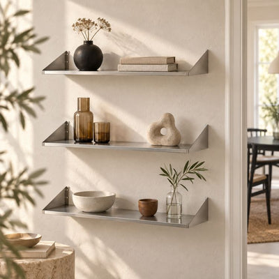 RVS Wandplank 80 x 20 cm - 2