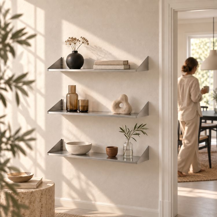 RVS Wandplank 80 x 20 cm - 1