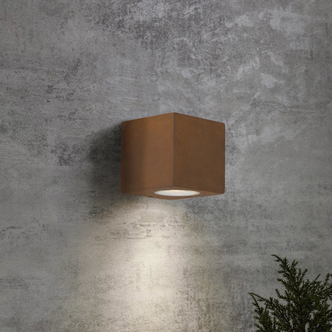 Buitenlamp vierkant cortenstaal - 2