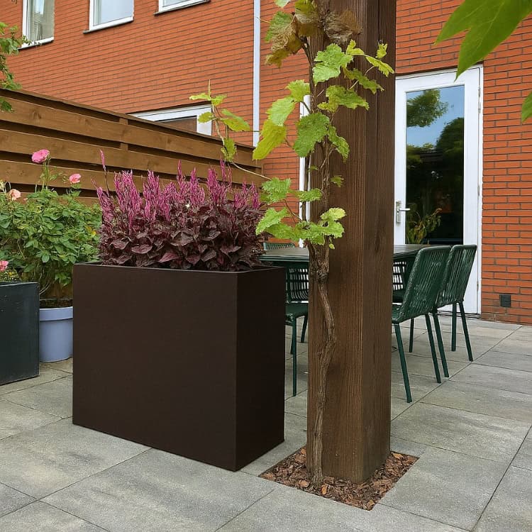 Plantenbak Bruin 100 x 100 x 100 cm - 2