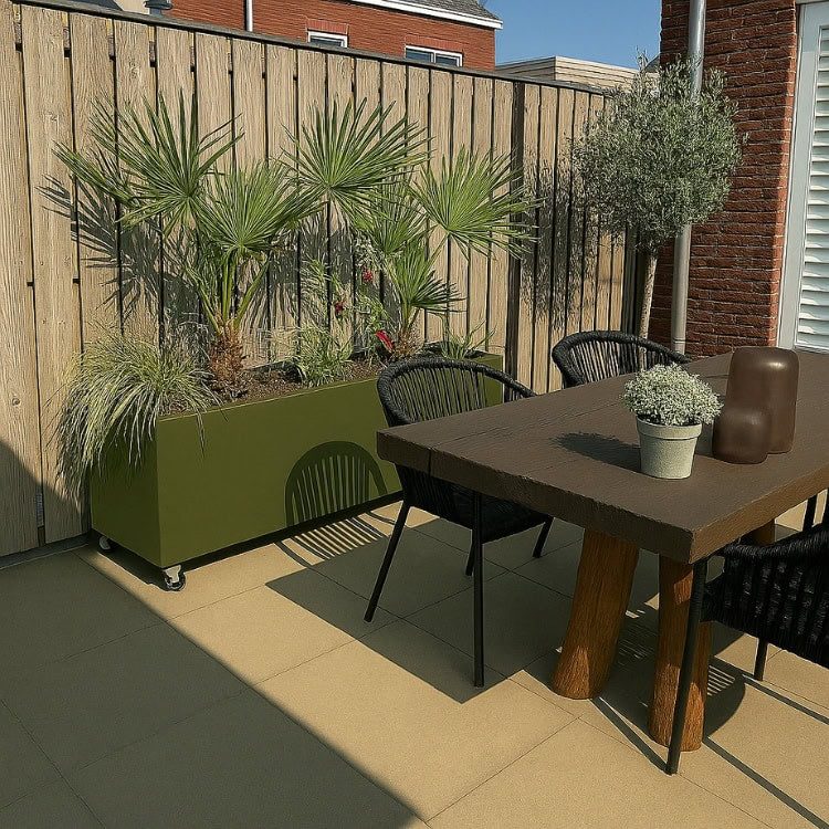Plantenbak Olijfgroen 100 x 100 x 30 cm - 2