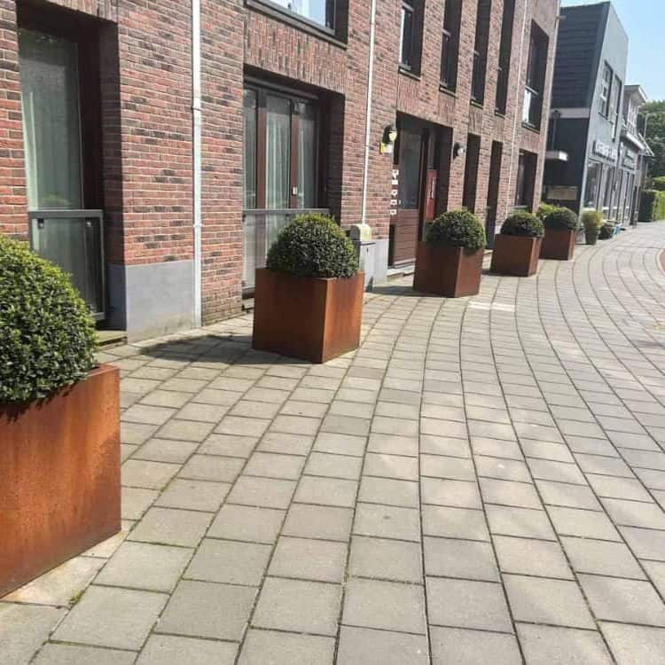 Cortenstaal plantenbak zonder bodem op maat - 16
