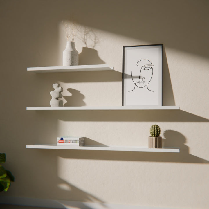 Zwevende wandplank van 200 cm met strak minimalistisch design