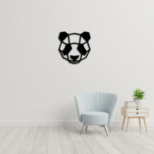 Metalen Wanddecoratie Panda 003