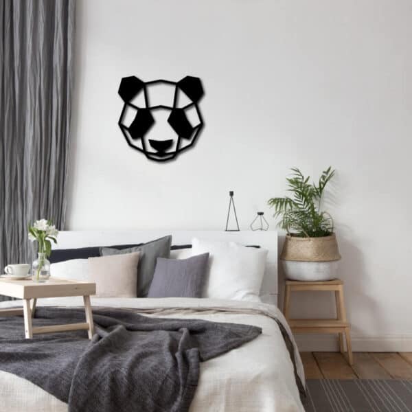 Metalen Wanddecoratie Panda 004