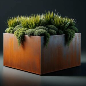 Cortenstaal plantenbak 100 x 40 x H 80cm