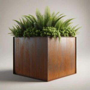 Cortenstaal plantenbak 200 x 200 x H 60cm